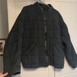 Free People Dolman Women’s Green Quilted Knit Jacket